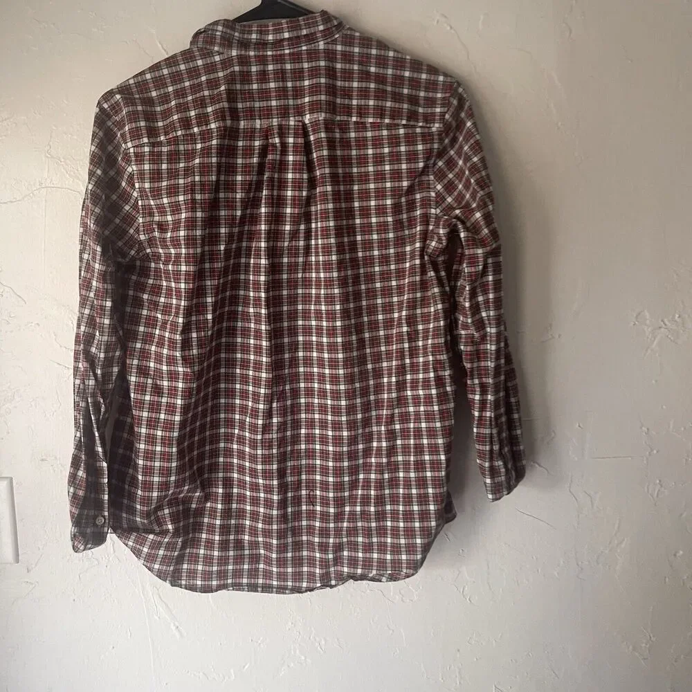 Ralph Lauren Big Boys Large 14-16‎ Red Green Plaid Long Sleeve Button Up